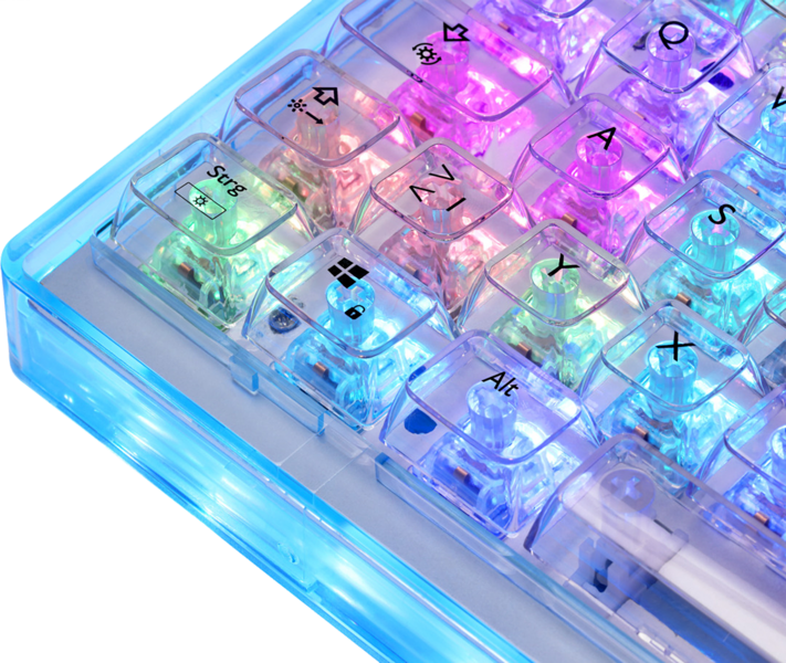 Deltaco DK460 Gaming Tastatur mini mechanisch transparent