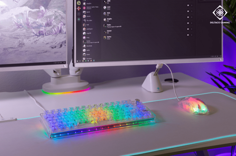 Deltaco DK460 Gaming Tastatur mini mechanisch transparent