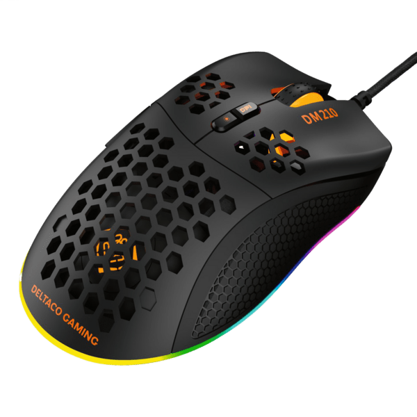 Deltaco DM210 Gaming Maus ultraleicht RGB USB schwarz