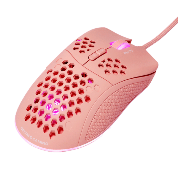 Deltaco DM210 Gaming Maus ultraleicht RGB USB pink