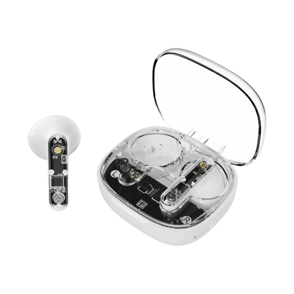 Streetz BT TWS In-Ear Kopfhörer Transparent weiß