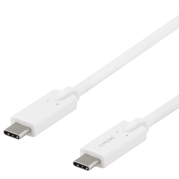 Deltaco USB-C zu USB-C Kabel 2m 5A weiß