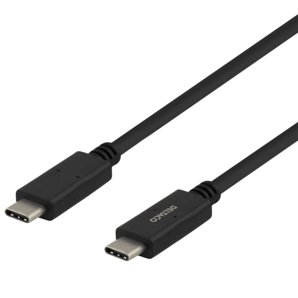 Deltaco USB-C zu USB-C Kabel 2m schwarz