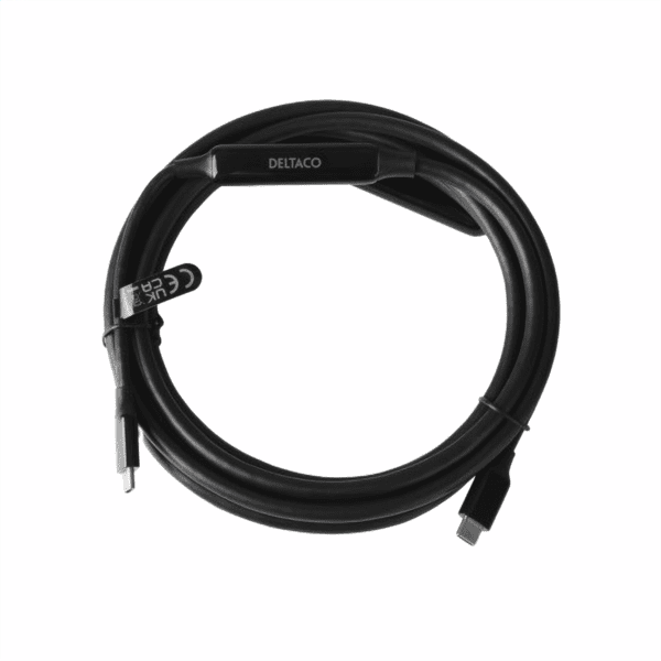 Deltaco USB-C zu USB-C Active Kabel 5m 3A schwarz