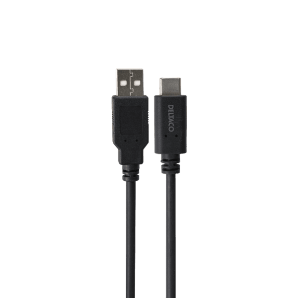 Deltaco USB-C zu USB Kabel 3m schwarz