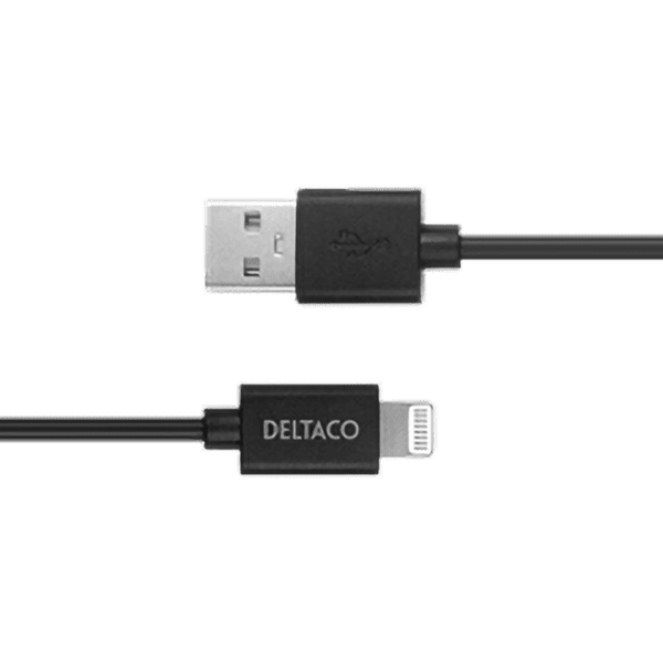 Deltaco USB zu Lightning Kabel 1m MFi schwarz