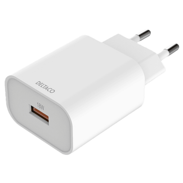 Deltaco Ladegerät 18W USB weiß