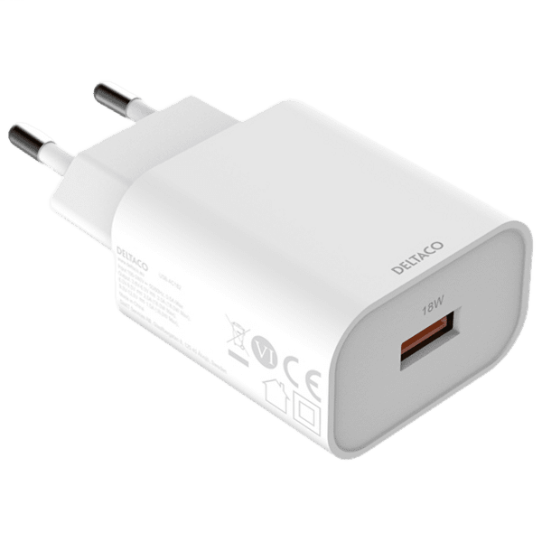 Deltaco Ladegerät 18W USB weiß