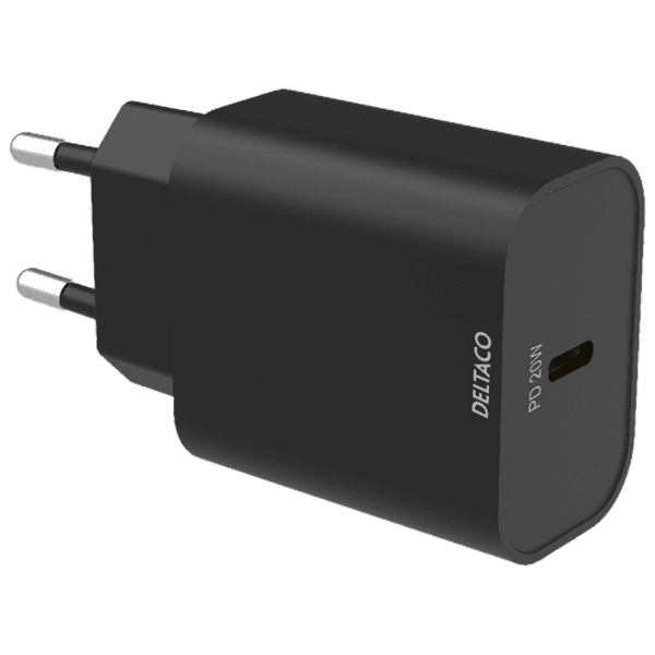 Deltaco PD Ladegerät 20W USB-C schwarz