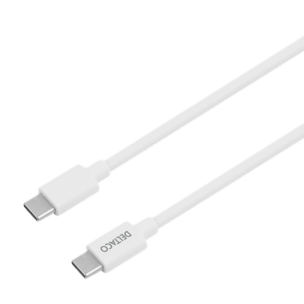 Deltaco PD Ladegerät 20W USB-C+USB-C Kabel 1m weiß