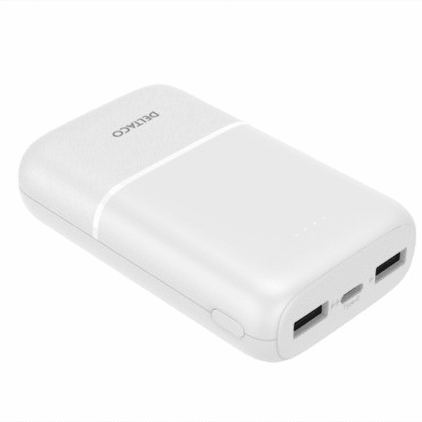 DELTACO Powerbank 10000mAh USB-C/2x USB weiß