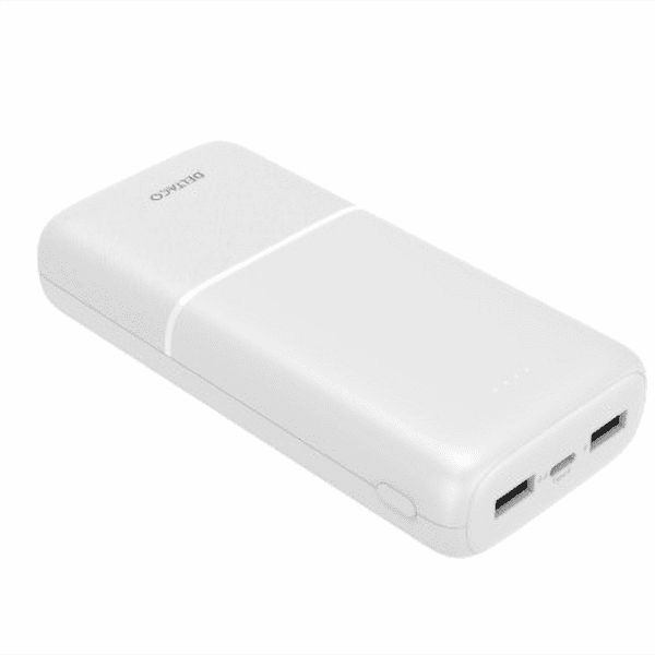 DELTACO Powerbank 20000mAh USB-C/2x USB weiß