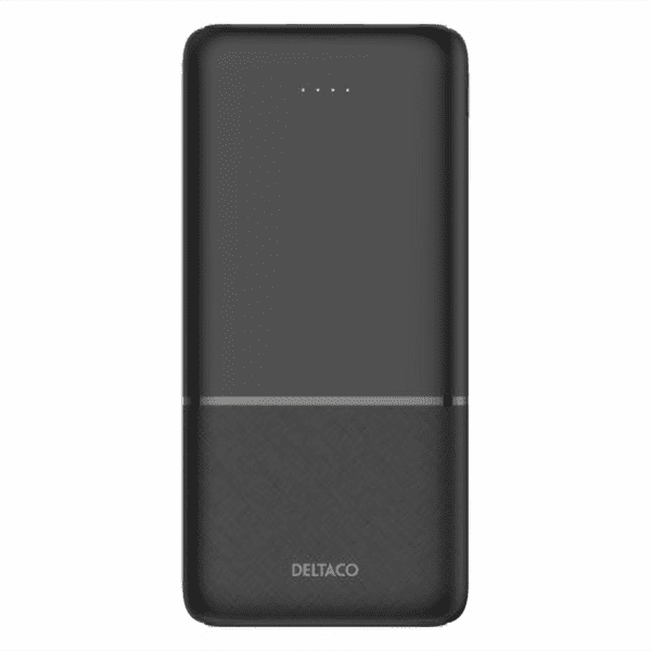 DELTACO Powerbank 10000mAh 20W PD USB-C/2x USB schwarz