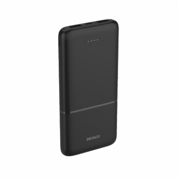 DELTACO Powerbank 10000mAh 20W PD USB-C/2x USB schwarz