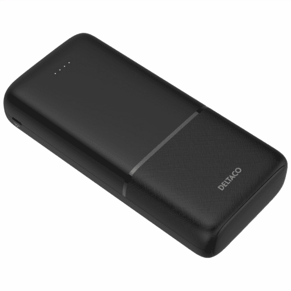 DELTACO Powerbank 20000mAh 20W PD USB-C/2x USB schwarz