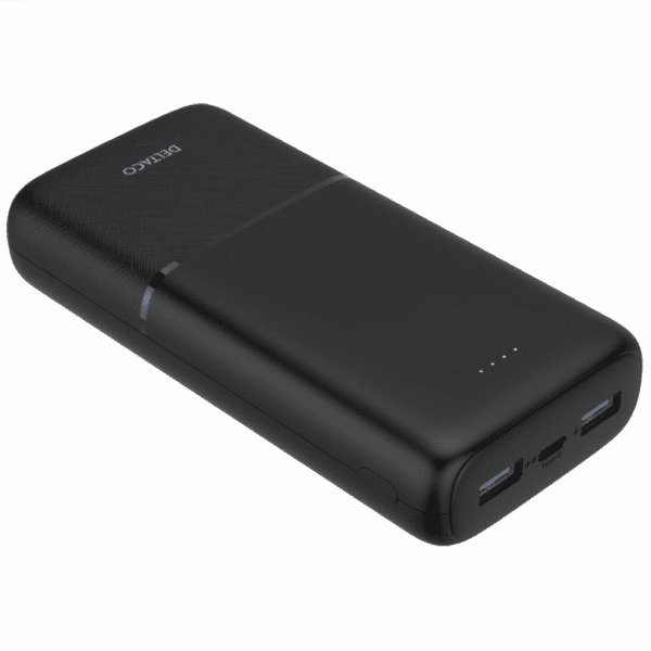 DELTACO Powerbank 20000mAh 20W PD USB-C/2x USB schwarz