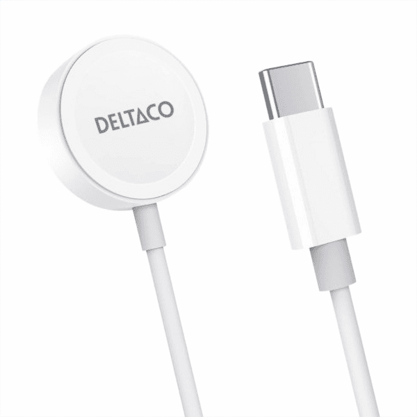 DELTACO Apple Watch Ladegerät USB-C 1m weiß