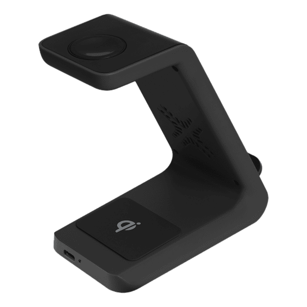 DELTACO Wireless Charger Stand 3in1 schwarz