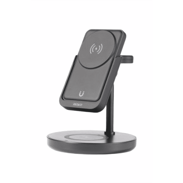 DELTACO Wireless Charger Magnetic 3in1 Powerbank schwarz