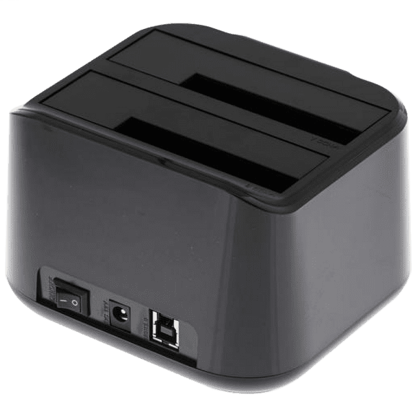 DELTACO Dockingstation 2,5"/3,5" HDDs/SSDs, USB 3.0 schwar