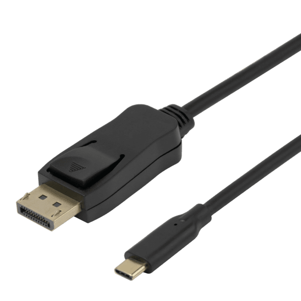 DELTACO 8K USB-C/DisplayPort Kabel 7680x4320 30Hz 1m schwa