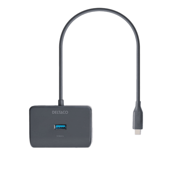 DELTACO USB-C Hub 4x USB 5 Gbit/s schwarz DELTACO USB-C Hub 4x USB 5 Gbit/s schwarz