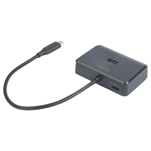 DELTACO USB-C Hub 4x USB 5 Gbit/s schwarz DELTACO USB-C Hub 4x USB 5 Gbit/s schwarz