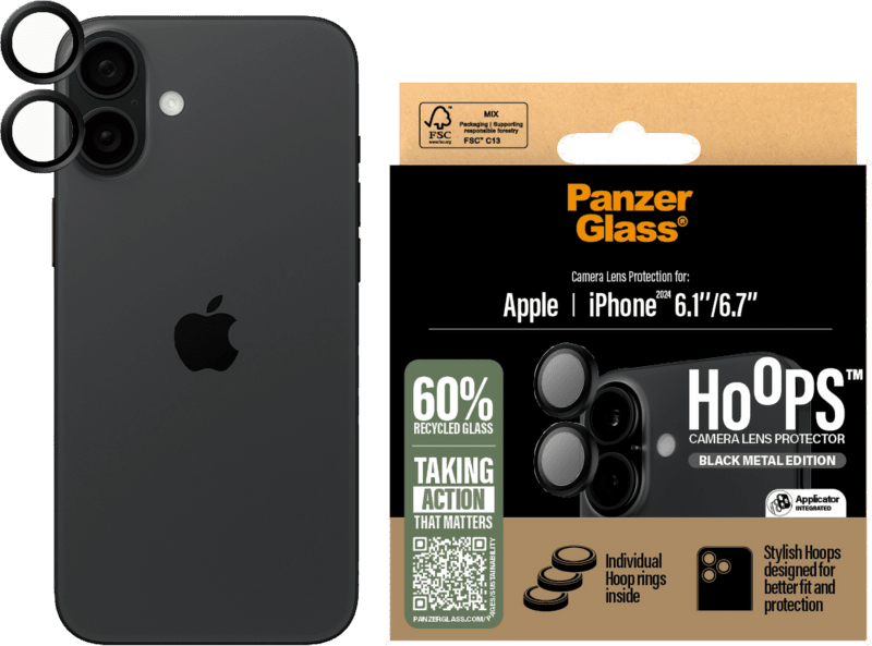 PanzerGlass Hoops Kamera SP iPhone 16/16 Plus schwarz PanzerGlass Hoops Kamera SP iPhone 16/16 Plus schwarz