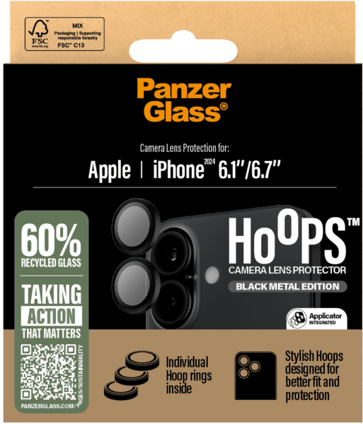 PanzerGlass Hoops Kamera SP iPhone 16/16 Plus schwarz PanzerGlass Hoops Kamera SP iPhone 16/16 Plus schwarz