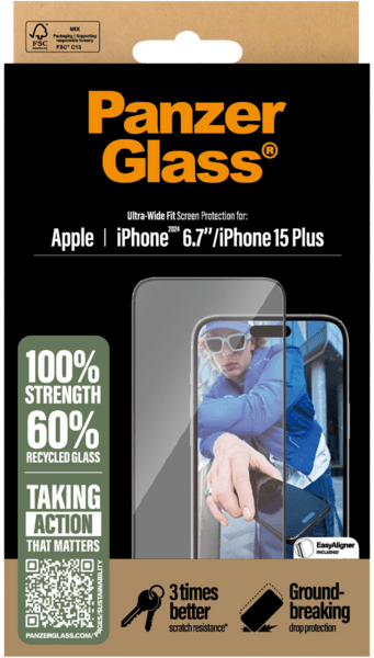 PanzerGlass SP iPhone 16 Plus UWF