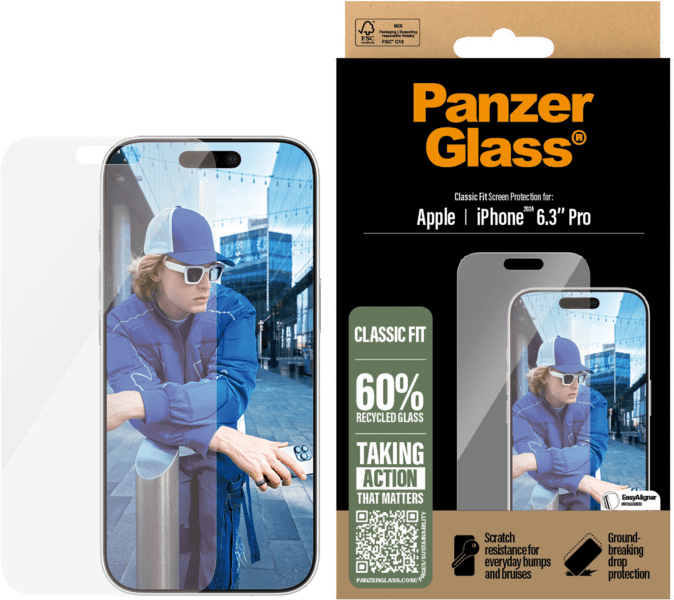 PanzerGlass SP iPhone 16 Pro Classic Fit