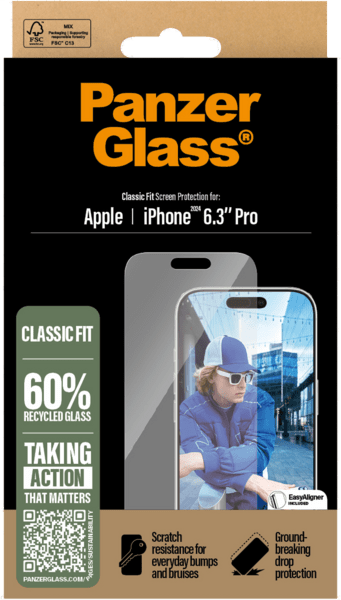 PanzerGlass SP iPhone 16 Pro Classic Fit