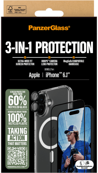 PanzerGlass 3in1 Protection Bundle iPhone 16