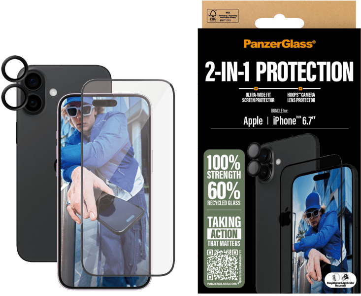 PanzerGlass 2in1 Bundle iPhone 16 Plus