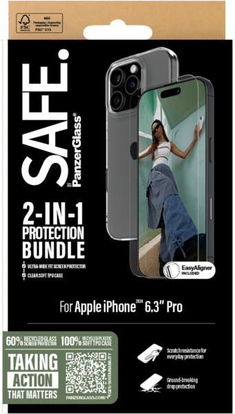 PanzerGlass SAFE. 2in1 Protection Bundle iPhone 16 Pro