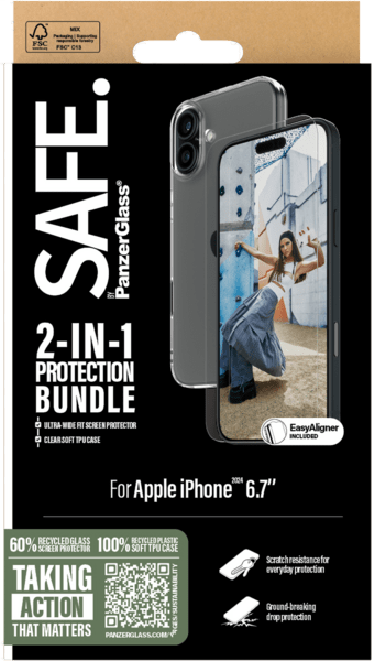 PanzerGlass SAFE. 2in1 Protection Bundle iPhone 16 Plus