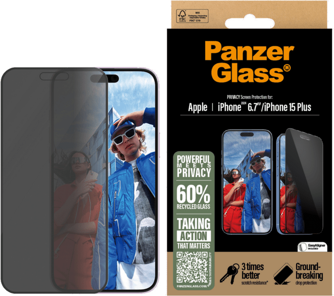 PanzerGlass Privacy SP iPhone 16 Plus UWF