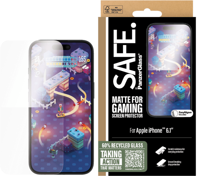 PanzerGlass SAFE. Gaming SP entspiegelt iPhone 16 UWF