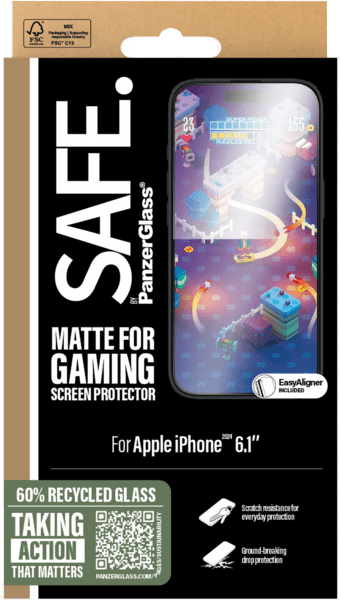 PanzerGlass SAFE. Gaming SP entspiegelt iPhone 16 UWF