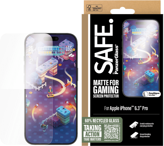 PanzerGlass SAFE. Gaming SP entspiegelt iPhone 16 Pro UWF