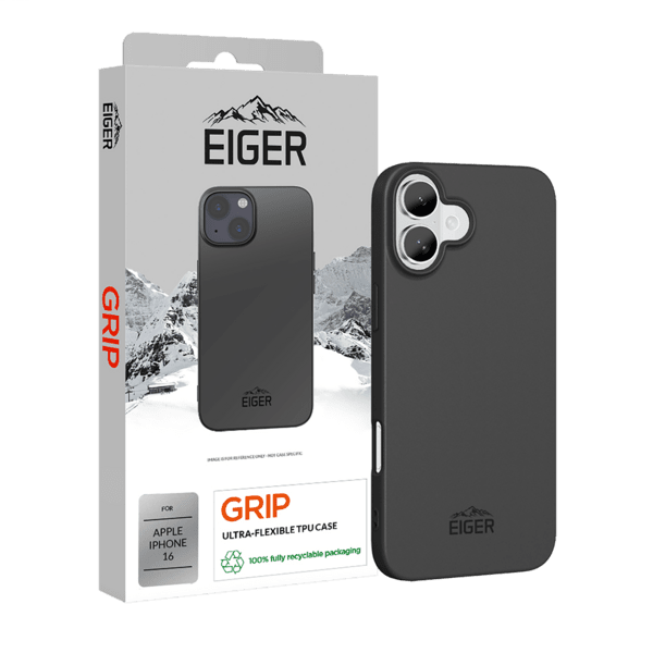 Eiger Grip Case iPhone 16 schwarz