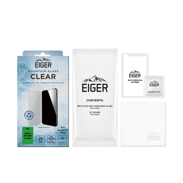 Eiger SP Mountain Glass Clear iPhone 16 Pro Eiger SP Mountain Glass Clear iPhone 16 Pro