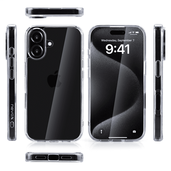 nevox StyleShell SHOCKFlex iPhone 16 Plus transparent nevox StyleShell SHOCKFlex iPhone 16 Plus transparent