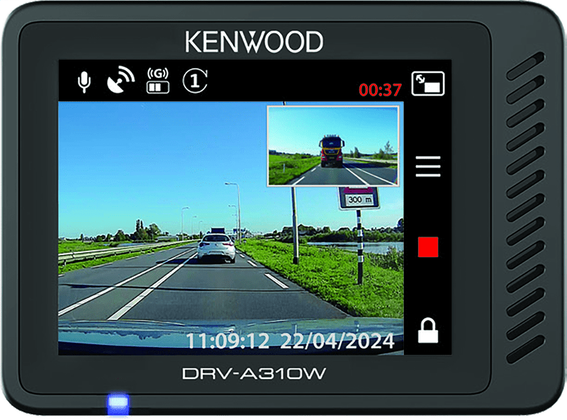 Kenwood DRV-A310W FHD DashCam 12/24V/GPS/WiFi/App