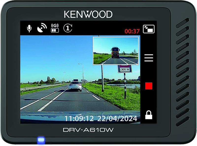 Kenwood DRV-A610W 4K UHD DashCam 12/24V/App/ 64GB microSD