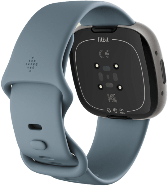 fitbit Versa 4 wasserfallblau/Aluminium platin