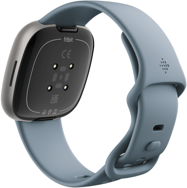 fitbit Versa 4 wasserfallblau/Aluminium platin