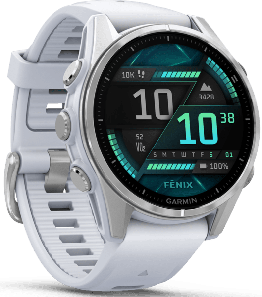 Garmin fenix 8 43mm steinweiß/silber