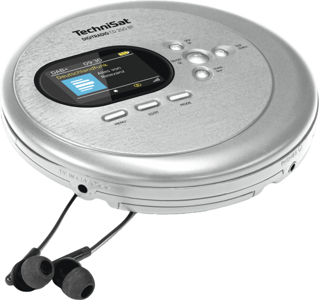 TechniSat Digitradio CD 2GO BT tragbarer CD-Player silber