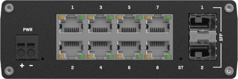 Teltonika TSW212 8-Port Switch +2 SFP managebar